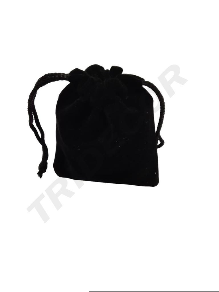 Bolsas Cierre Cordón En Terciopelo Negro 7X9 Cm, 50Und