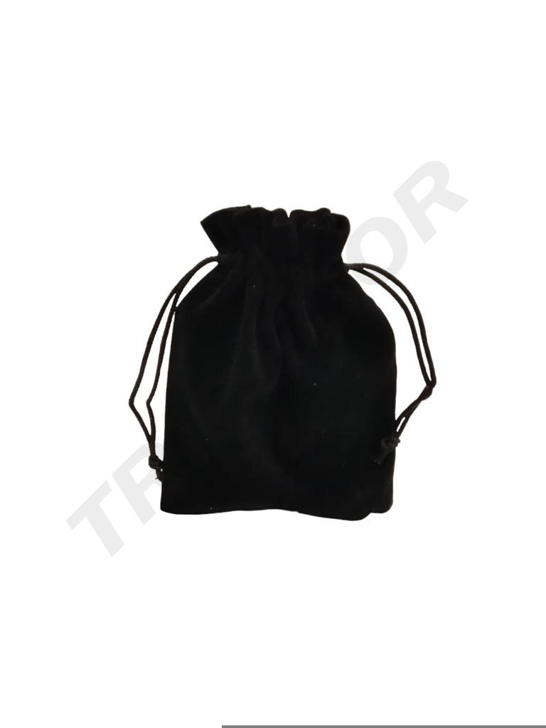 Bolsa Terciopelo Negro Con Cordón 12X17Cm 20U/Paq