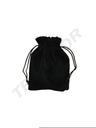 Black Velvet Bag with Drawstring 12X17cm 20U/Pack