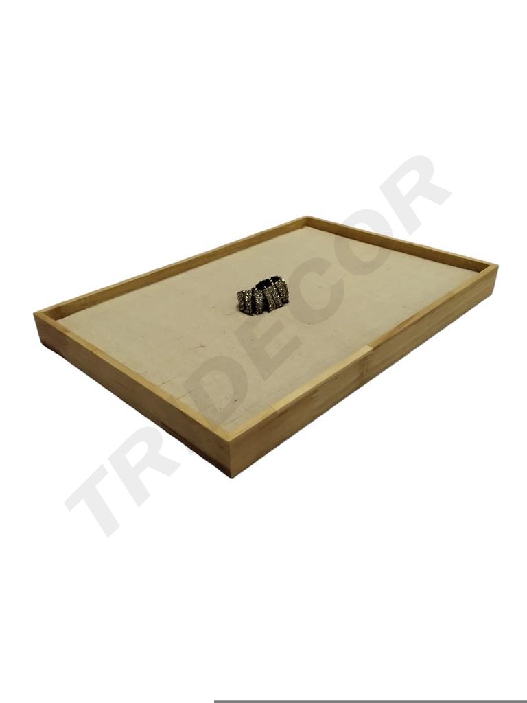 麻布戒子盒 Expositor Joyería Madera Con Lino 50Und/caja