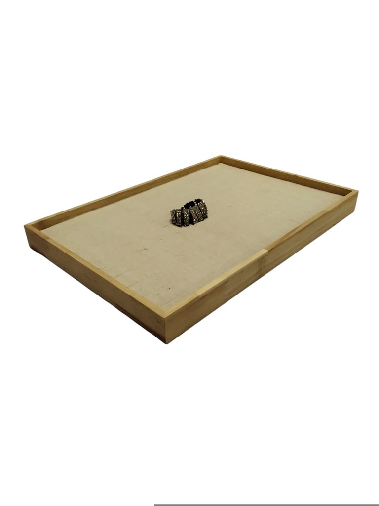 Expositor Joyería Madera Con Lino 50 Unidades/Caja