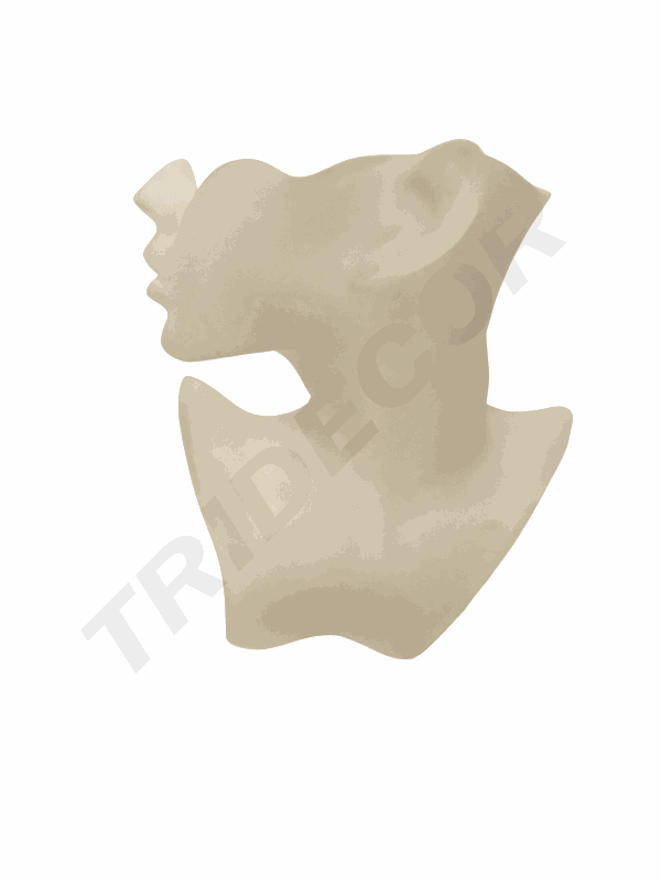 Jumătate de față pentru coliere albe