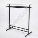 Perchero doble rectangular color negro con cristal superior