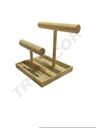 首饰展示架 木头带布 手链和戒指 Expositor Lino Madera Con 2 Soporte para Pulseras y Anillos