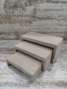 3 Height Thick Linen Display Stand