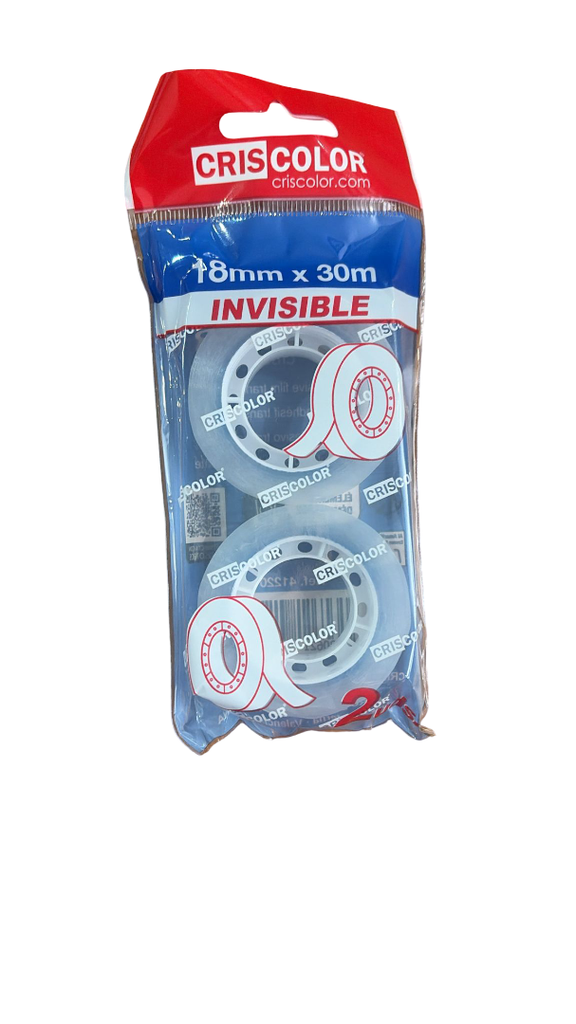Celofan Criscolor Adhesive 18mm x30M 2Uds/Pq