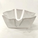 70G Cloth Bag with Long Handle White Color 35X25+12cm 25units/Pack