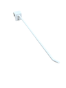 White Hook for Rectangular Tube 25Cm