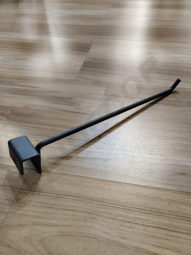 Ganchos grises mate para tubo rectangular 25cm 6mm 200 unidades/caja