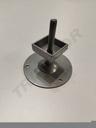 Baza reglabila pentru tub patrat gri 38X38mm