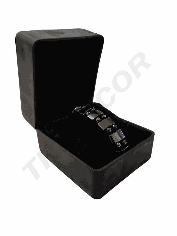 亚光黑色手表盒Caja de Reloj Negra Mate. 100/caja