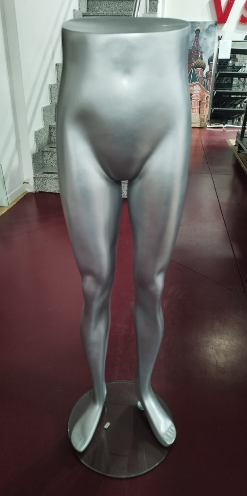 Silver Fiberglass Men's Legs Display Stand