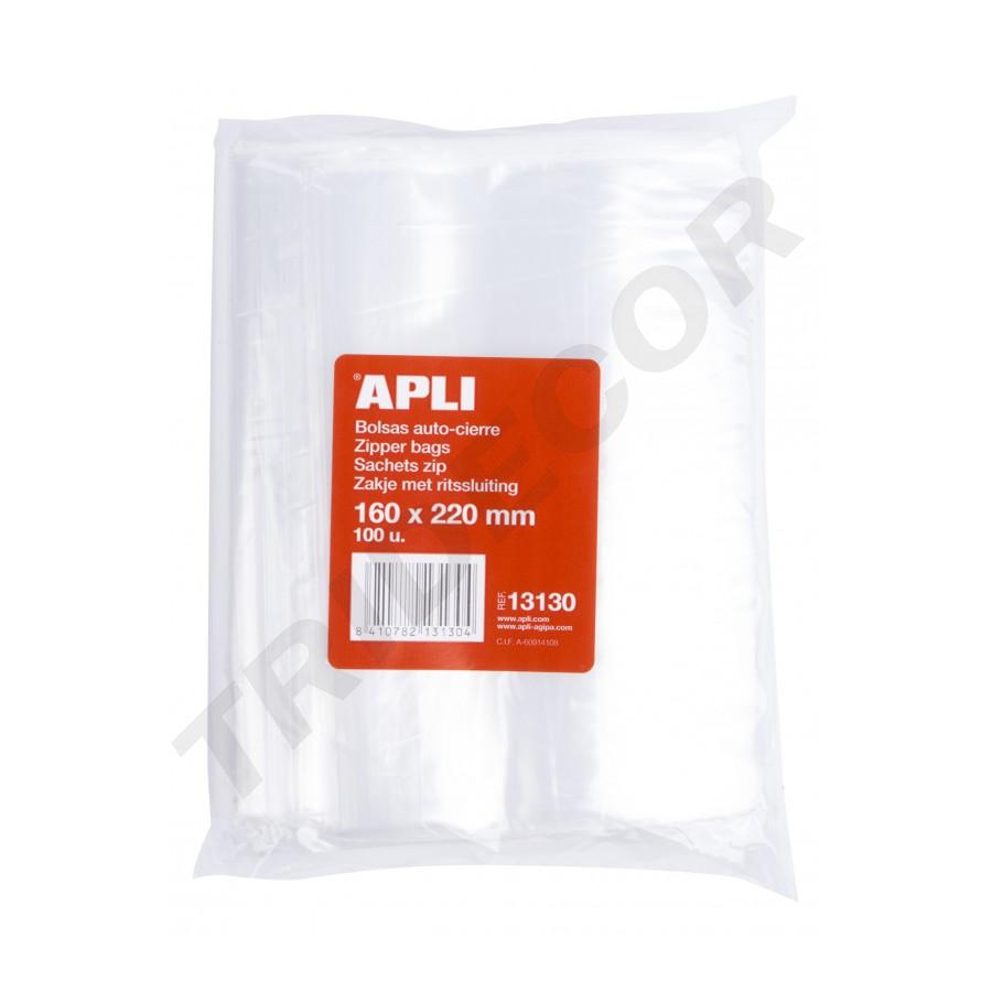 Bolsa  Auto Cierre 16X22Cm Ref 13130 100 Unidades/Paquete