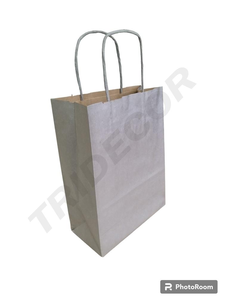 Bolsa Kraft Plata Xs 18+8X24 450/caja 25/Pq