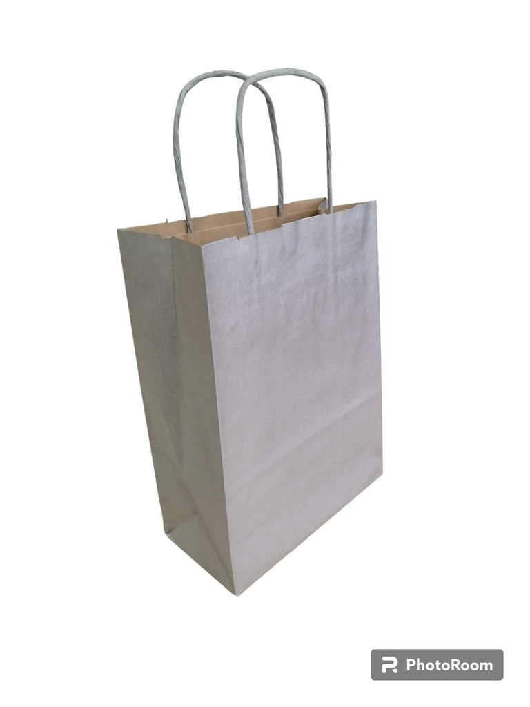 Bolsa Kraft Plata Xs 18+8X24Cm 450 Unidades/Caja 056641 25Und