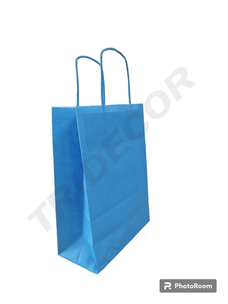 Bolsas de Papel Celulosa Celeste Xs 18+8x24 Cm 056542