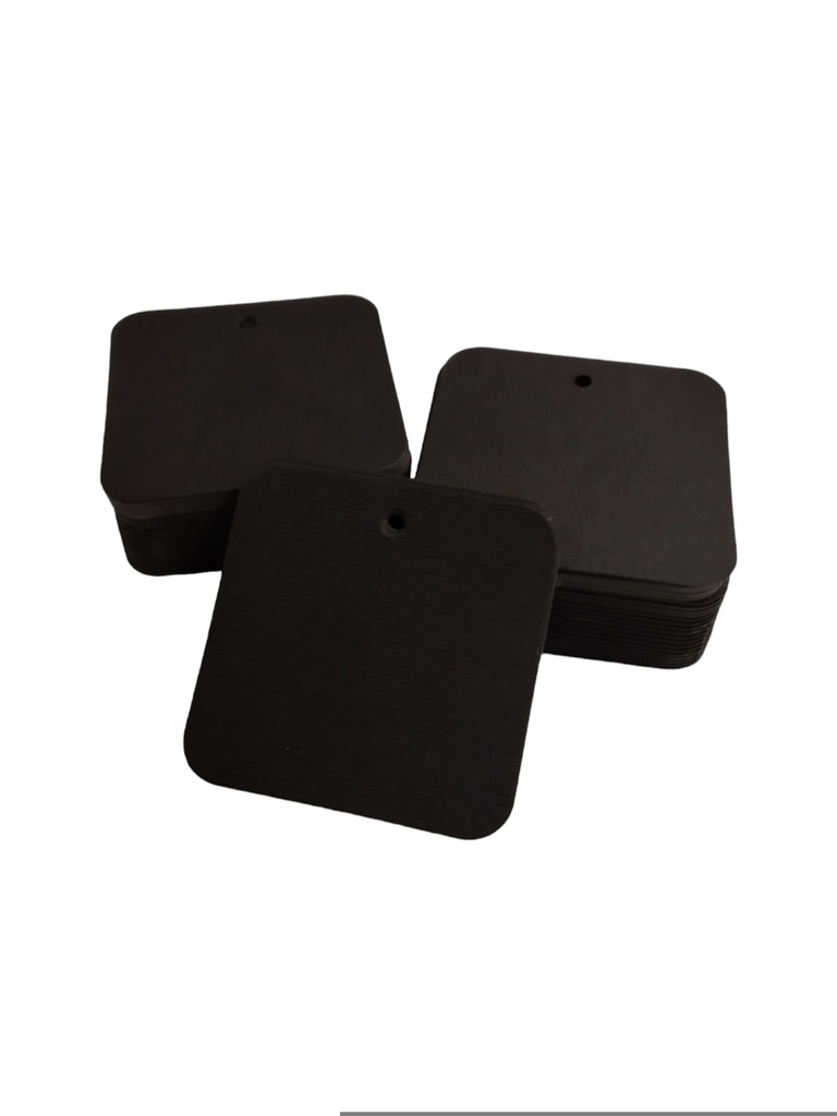 Black Square Price Tags 5x5cm 100 units