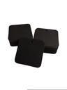 Etiquetas De Precio Cuadrado Negro 5X5Cm 100Und