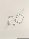 Etiqueta Troquelada Blanca C/Lineas Gris 1.9X2.2cm 500/Paq