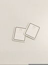 White Die-Cut Labels with Gray Lines 1.9X2.2cm 500/Pack