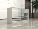 Display Case Counter 150X50X90 cm White/Black