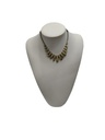 white leatherette necklace display