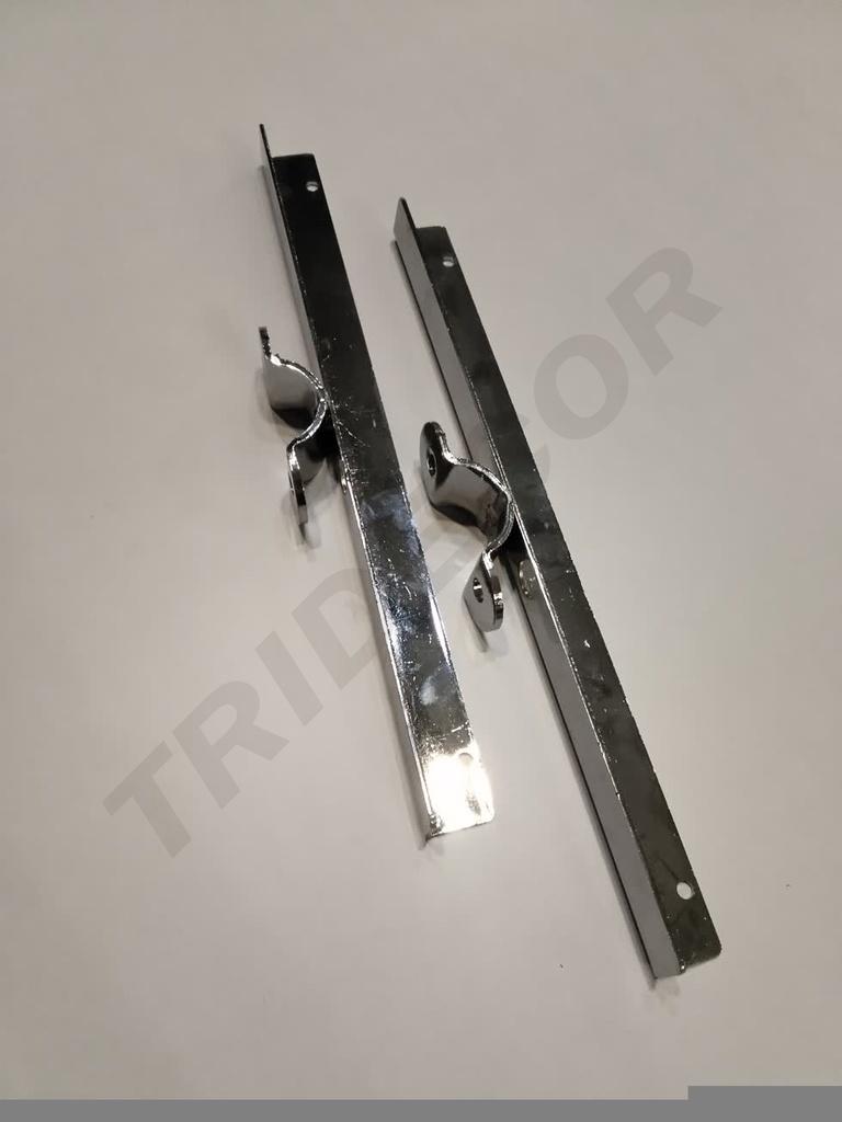 φ 25mm电镀圆管玻璃双托 Soporte Doble de Estante para Tubo de 25mm