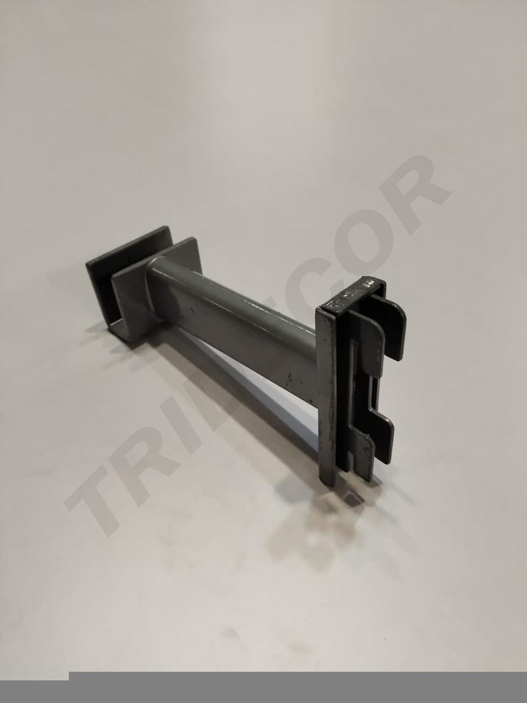 双鱼尾灰色扁管托Soporte tubular rectangular gris para tubo de 5cm 50caja