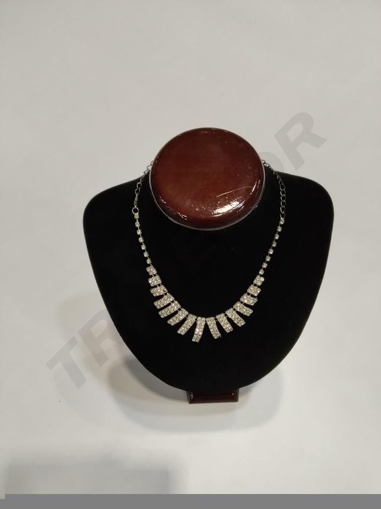 Collier ras du cou noir/marron