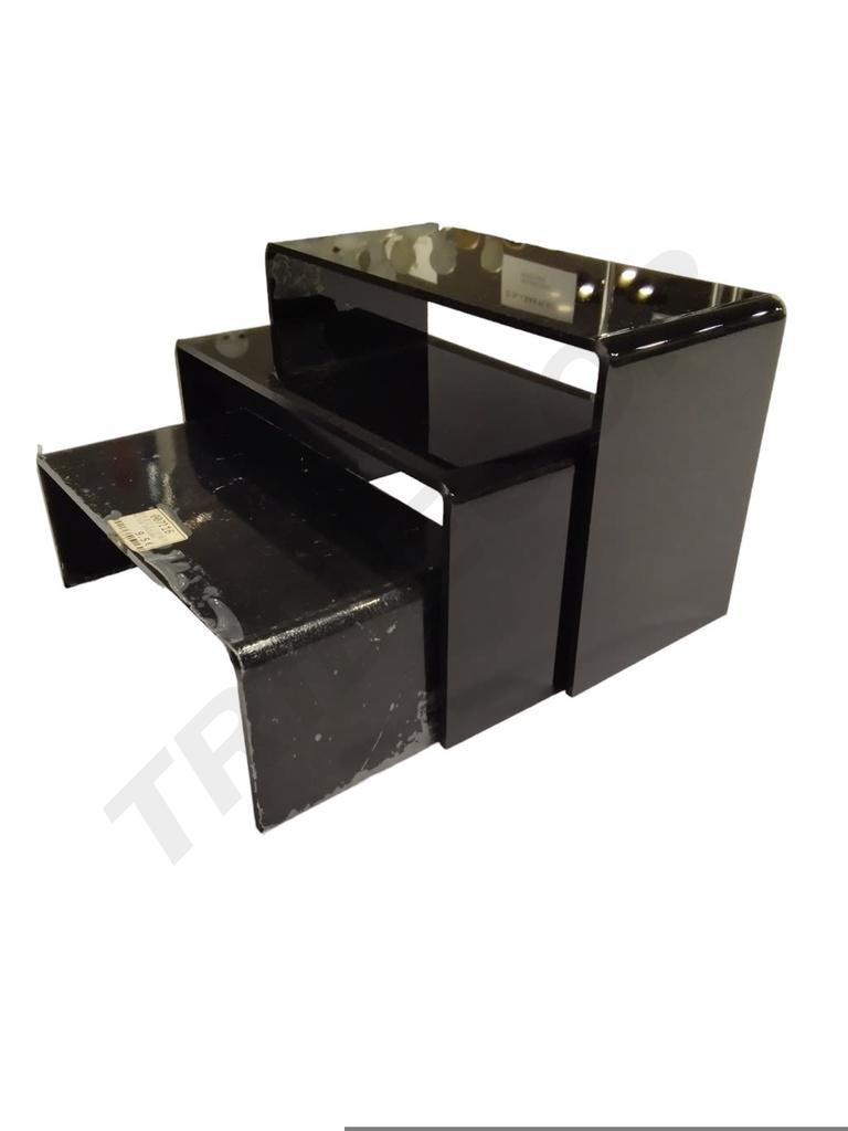 U型三层黑色亚克力展示架 Expositor 3 niveles plástico negro tipo U