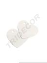Étiquettes suspendues en forme de cœur. Blanc Petite taille 4.5X3.5cm 100/Paquet