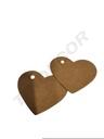 Etiquetas Colgantes en Forma de Corazón. Havana Pequeñas 4.5X3.5cm 100/Paquete