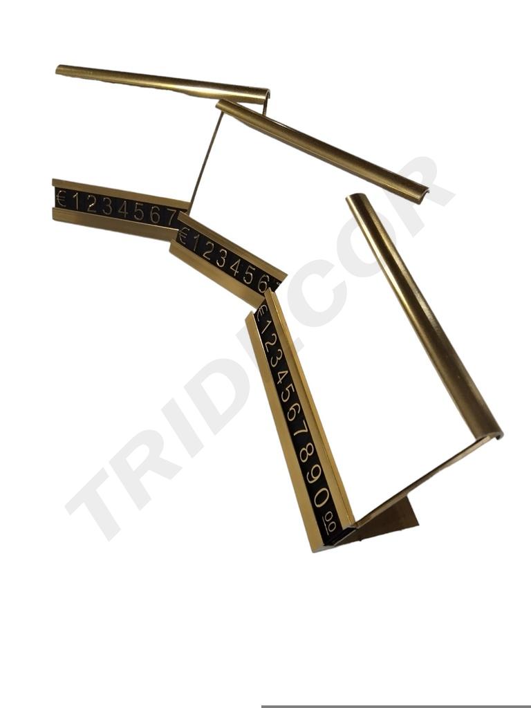 Marca Precios Oro Con Números 10*7Cm 10Und