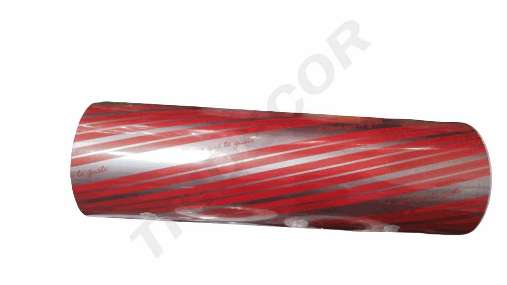 Papel de Regalo ¨Espero Que Te Guste¨ Rojo Y Plata 31cm