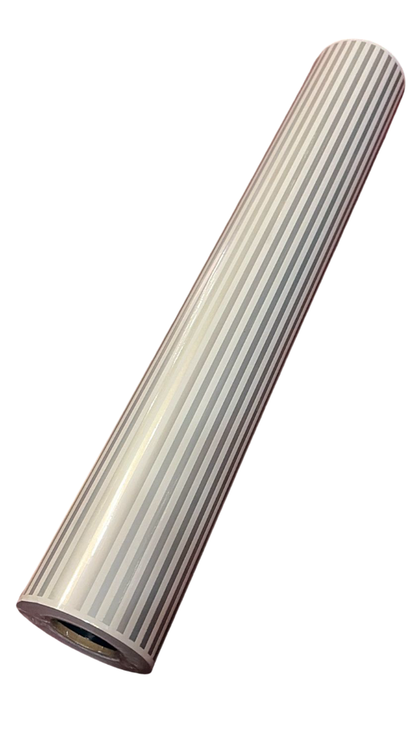 Papel de Regalo Con Rayas Plateadas 62 cm
