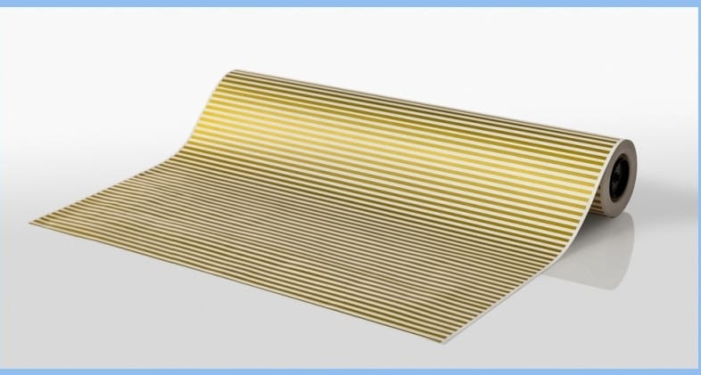 Papel De Regalo Lineas Doradas Y Blancas 62cm 4 kg