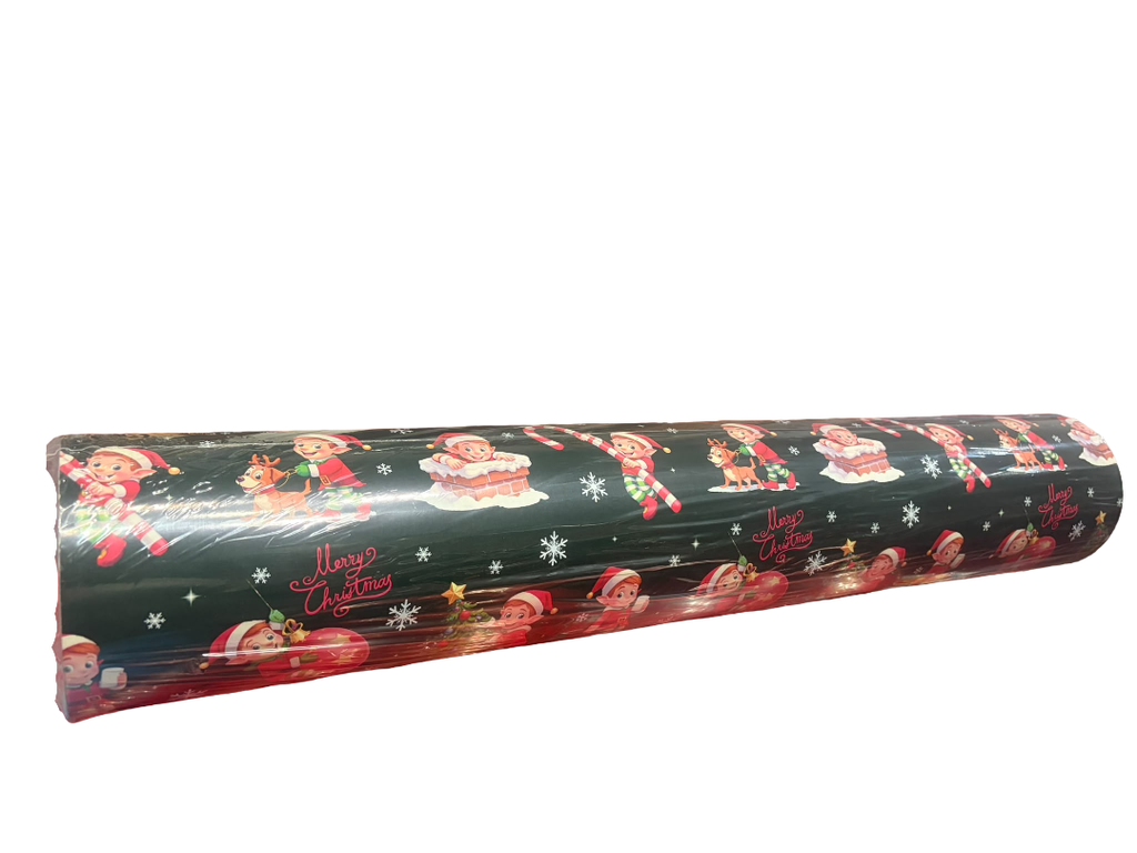 Papel de Regalo con Rayas Anchas Color Plata y Fucsia 31cm