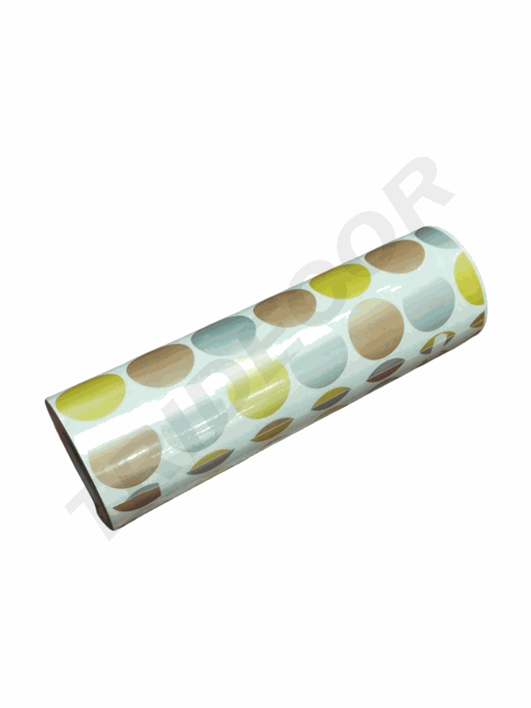 Papel de Regalo Fucsia y Azul con Fondo Amarillo 31cm