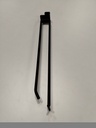 30cm matte black hook for rectangle tube with price port