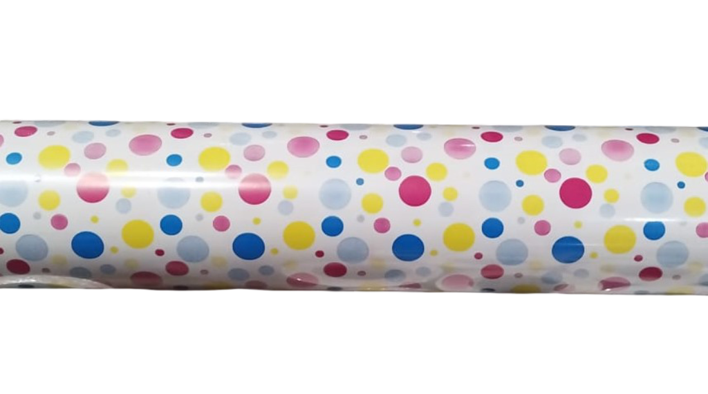 Papel de Regalo Con Topos De Colores 62cm