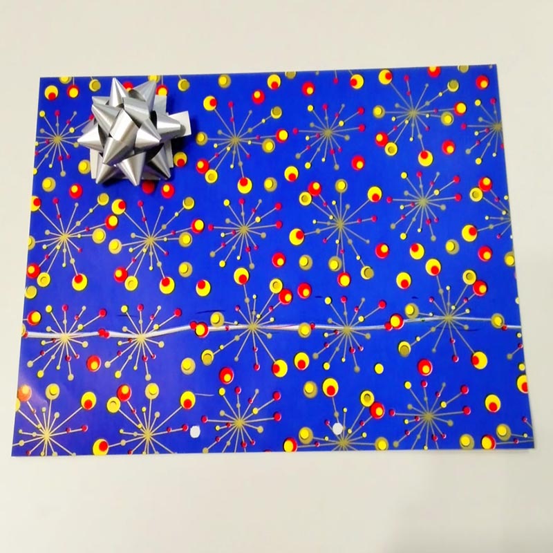 Printed Wrapping Paper 31 cm with Dark Blue Background