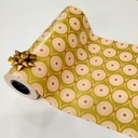 Papier cadeau motif sphère dorée 31 cm