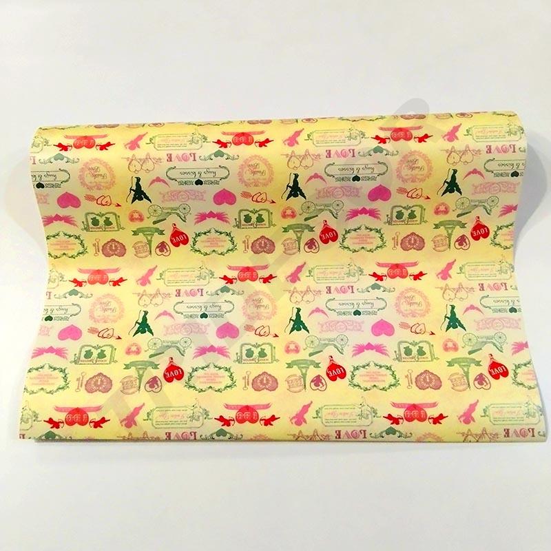 Papel De Regalo Dibujos Motivo Love 62Cm