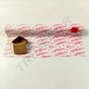 Papel Regalo Blanco Estampado Rojo 62 cm