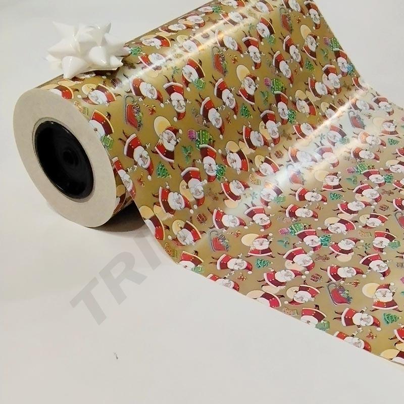 Geschenkpapier mit Weihnachtsmann-Druck 31 cm