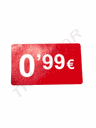 红色价格贴Rollo de Etiquetas de 0.99€ Hasta 99.99€ /1000Und Por Rollo