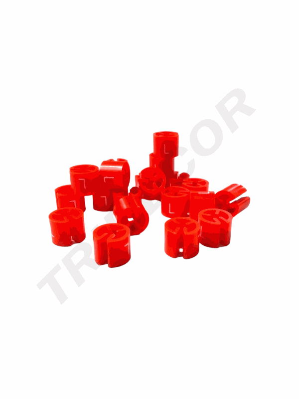 卡衣架红色塑料尺码粒Clips identificador de tallas para perchas L Rojo 500u