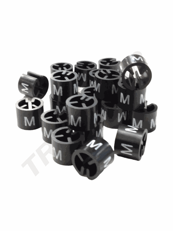 卡衣架黑色塑料尺码粒Clips identificador de tallas para perchas M Negro 500u