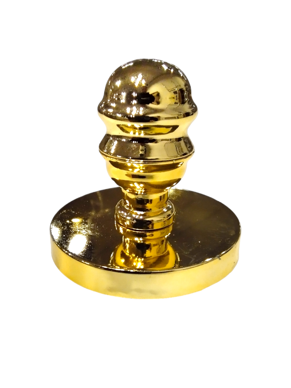 Tapa de metal oro para maniqui