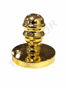 Tapa de Metal Oro Para Maniqui Con Rosca